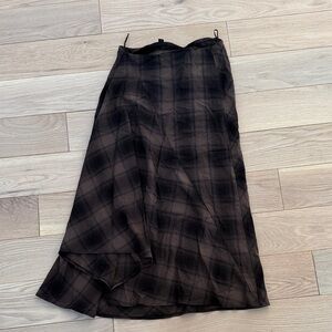 Zara Plaid Brown Women's Skirt